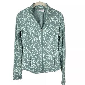 Athleta green and White Floral Utility Jacket Taking offers!